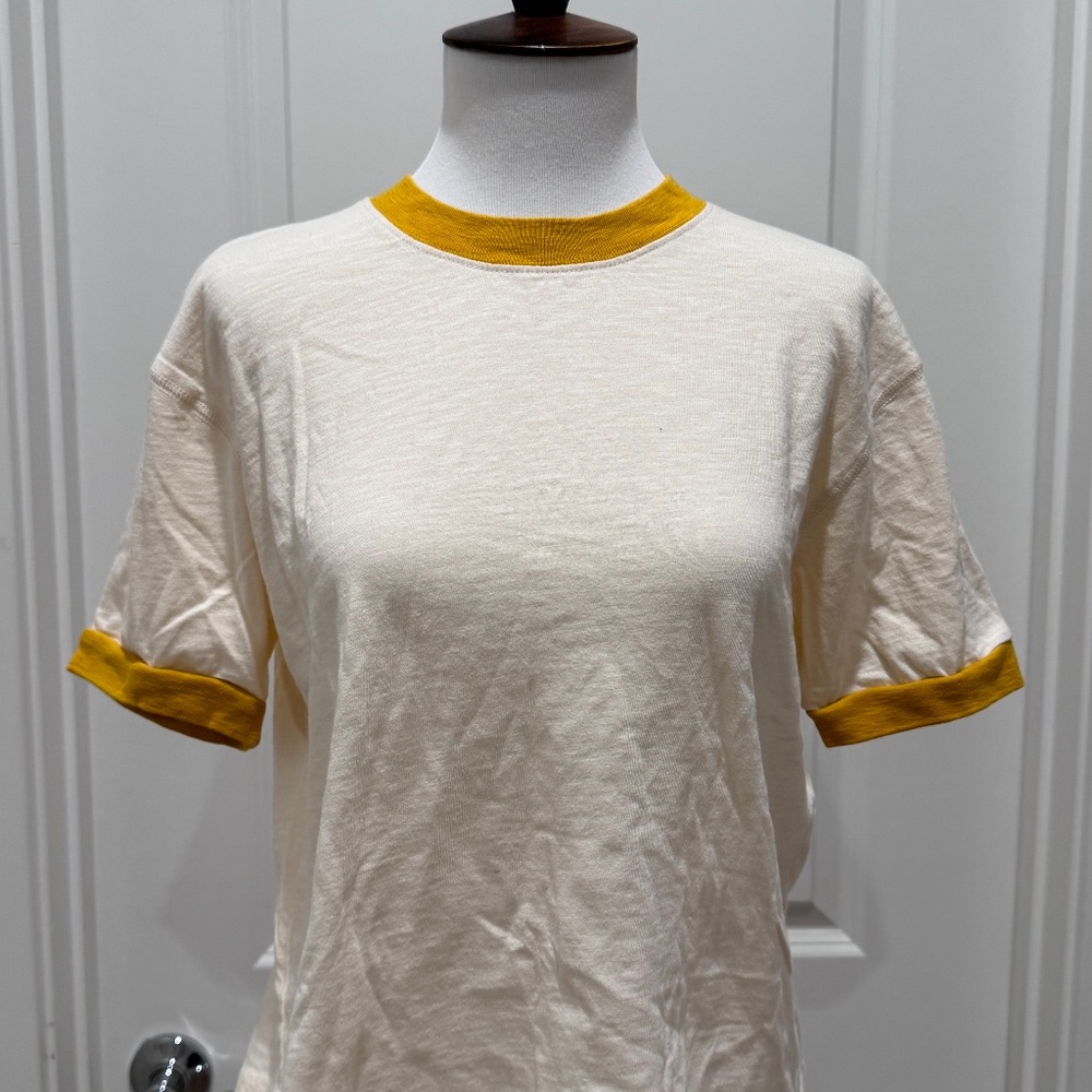 Madewell yellow collared t-shirt - Small
